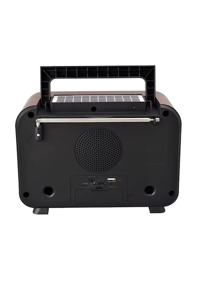 Fepe Fp-2393-s Şömine Detaylı Bluetooth Destekli Solar Güneş Enerjili Nostaljik Radyo