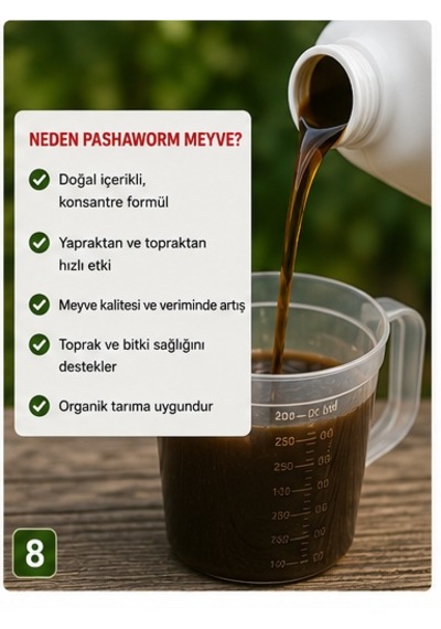 Pashaworm Meyve Konsantre Sıvı Gübre 10 L Meyve Ağaçları İçin
