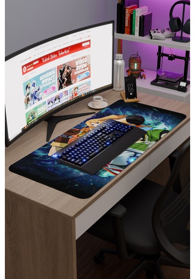The Rising Of The Shield Hero Dikişli Kauçuk Oyuncu Mousepad V1 - 90x40 Xxl Gaming Mouse Pad
