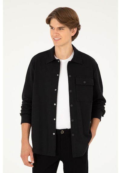 U.s. Polo Assn. Erkek Örme Gömlek 50299653-vr046 Siyah U.s. Polo Assn. Erkek Örme Gömlek 50299653-vr046 Siyah