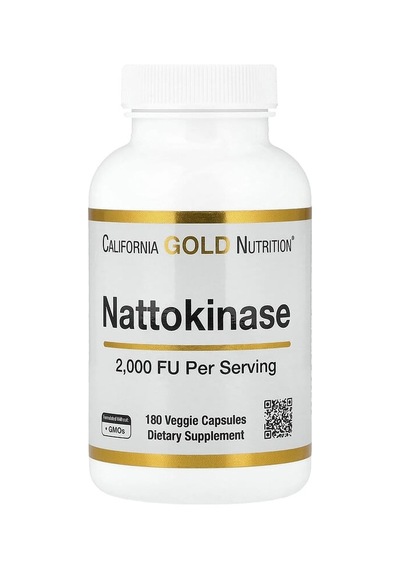 California Gold Nutrition, Nattokinase, Proteolytic Enzyme, 2,000 Fu, 180 Veg Capsules