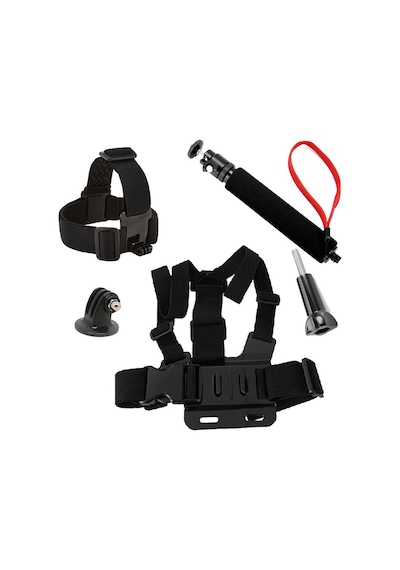 Gopro Hero 7 Aksiyon Kamera Uyumlu Göğüs Kemeri 5li Aksesuar Seti Çok Renkli