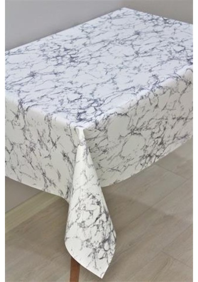Elyaf Astarlı Silinebilir Pvc Muşamba Masa Örtüsü Gri Mermer - 1068-1gr