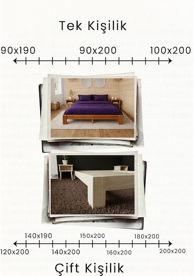 Soft Masif Ahşap Karyola Ceviz 90x190