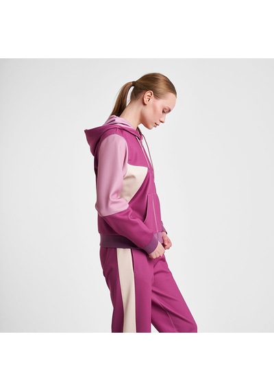 Lescon 25n-2131 Kadın Fermuarlı Kapüşonlu Sweatshirt Violet