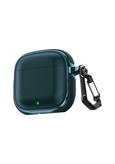 Huawei Freebuds Se 2 / Se 3 İle  Kılıf Deri Dokulu Tpu Koruyucu Case Metal Karabinalı Şarj Girişli Mavi