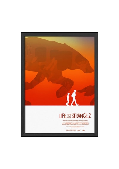 Life İs Strange 2 Siyah Ahşap Çerçeveli Poster, Dekoratif Oyun Duvar Tablosu