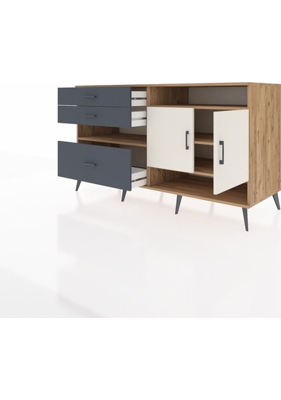 Kronos Konsol 4 Raflı 3 Çekmeceli 2 Kapaklı 176x59x99 Çam-aytaşı/ Çam-aytaşı/antrasit Kronos Konsol 4 Raflı 3 Çekmeceli 2 Kapaklı 176x59x99 Çam-aytaşı/ Çam-aytaşı/antrasit
