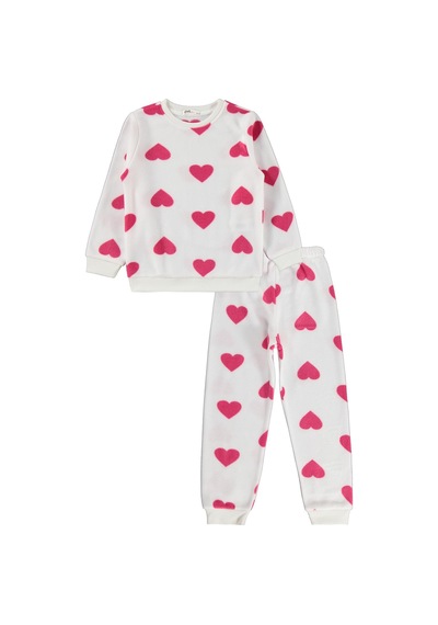 K26k699-2 Civil Girls Kalpli 6-9 Yaş Pijama Takımı - Ekru
