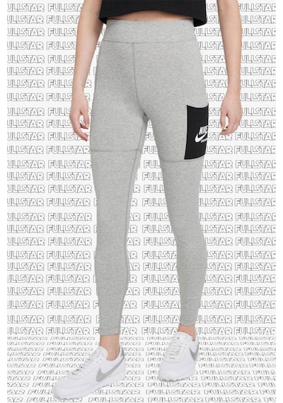 Nike Sportswear Club High-rise Leggings 2 Cepli Yüksek Belli Pamuklu Gri Tayt Gri