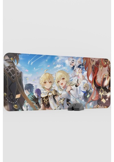 Aether Lumine Genshin Impact Anime Gacha V3 - 90x40 Xxl Gaming Mouse Pad Fare Altlığı