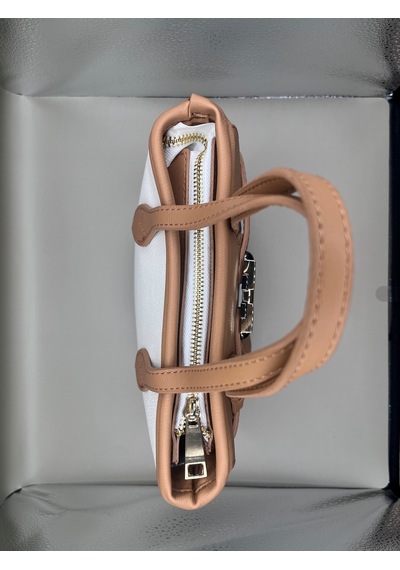 Just Polo Jp4108 Kadın El Ve Omuz Çantası Yeni Sezon Boy 18 Cm En 21 Cm Ozt4108 Beyaz Taba Beyaz - Taba