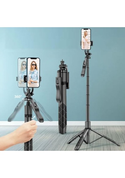 Coverzone Profesyonel Tripod Ve Selfie Çubuğu L16 Bluetooth Uzakt