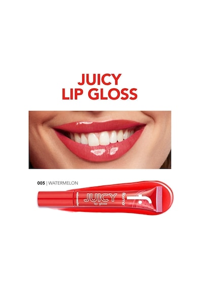 Flormar Juicy Doğal Renk Veren Meyve Aromalı Nemlendirici Dudak Parlatıcısı 005 Watermelon