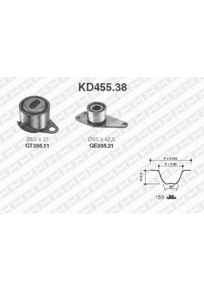 SNR KD45538 Triger Gergi Seti Renault Megane 1.9 D 09.96-