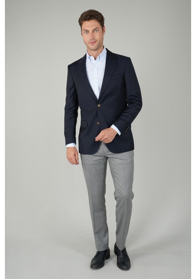 Bisse Comfort Fit Lacivert Dokuma Mono Yaka Çift Yırtmaçlı 6 Drop Yün Blazer Erkek Ceket Pck24knos001 C39 Lacivert Bisse Comfort Fit Lacivert Dokuma Mono Yaka Çift Yırtmaçlı 6 Drop Yün Blazer Erkek Ceket Pck24knos001 C39 Lacivert