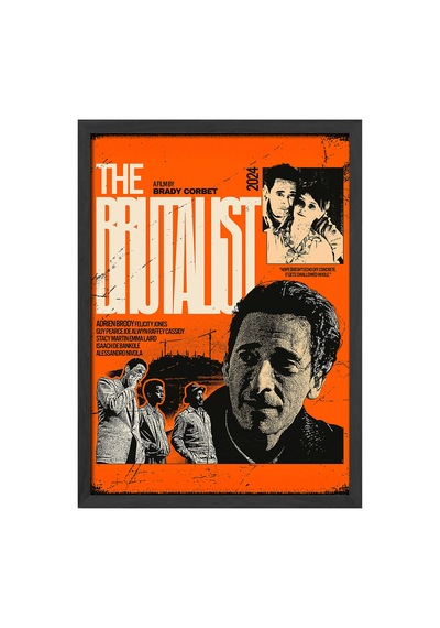 The Brutalist Siyah Ahşap Çerçeveli Poster, Film Duvar Tablosu