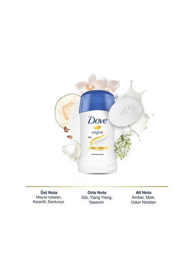 Kadın Stick Deodorant Original 1/4 Nemlendirici Krem Etkili, 40 Ml