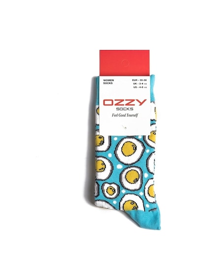 Ozzy Socks Yumurta Desenli Çorap (407226881) Çok Renkli