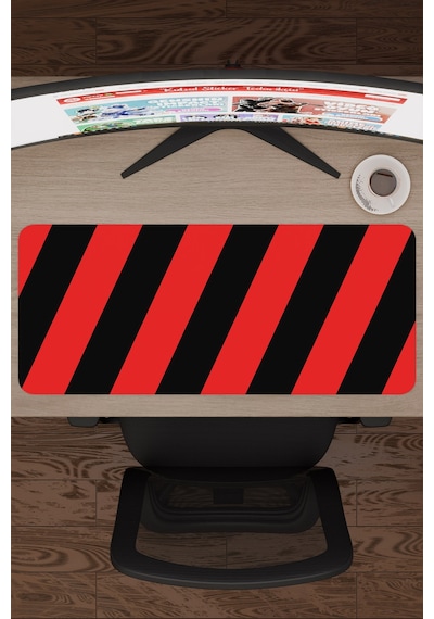 Siyah Kırmızı 70x30 Xl Taraftar Gaming Oyuncu Mouse Pad Kaymaz Taban Büyük Klavye Fare Altlığı Şerit