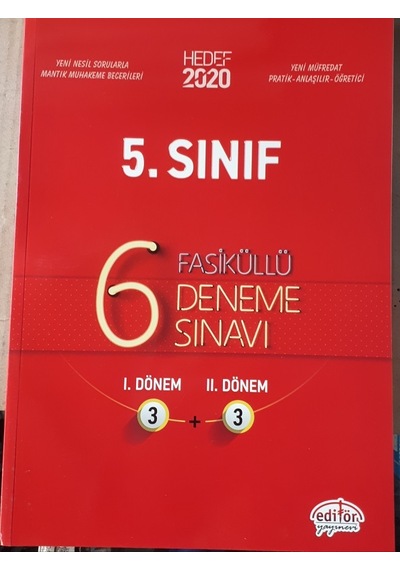 5.Sınıf 6 Deneme Sınavı 1 (1.Dnem  3 +2.Dönem 3 ) Fasiküllü