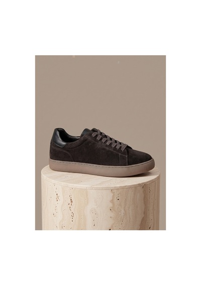 Bafaş Ayakkabı 032819 Kahverengi Hakiki Dana Derisi Süet Erkek Sneaker