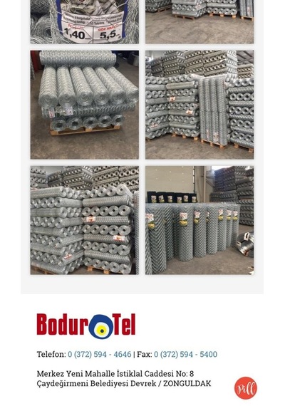 Kümes Teli - Bodur Tel- 120 Cm Yükseklik 20 Metre Uzunluk