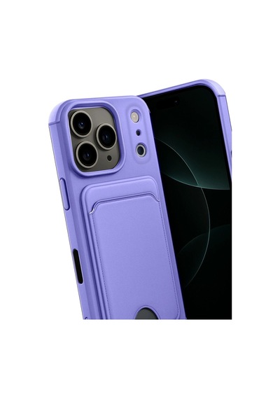 İphone 17 Pro Max Kelvin Kartvizitli Silikon - Lila