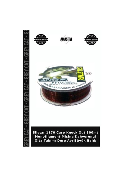 Silstar 1170 Carp Knock Out 300mt Monofilament Misina Kahverengi Olta Takımı Dere Avı Büyük Balık 0.50mm