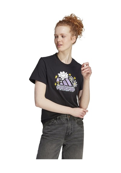 Adidas Doodle Fill T Kadın Günlük Tişört Ij7327 Siyah 001
