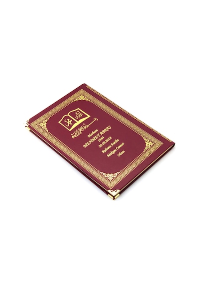 50 Adet - Isim Baskılı Ciltli Yasin Kitabı - Osmanlı Desenli - Or N11.2330