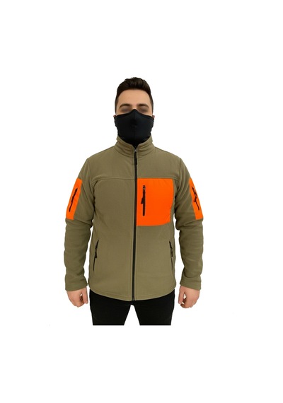 Mysia Outdoor Haki Turuncu Soft Shell Taktik Polar Mont Avcı 7 Cep Çok Renkli
