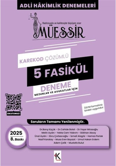 Müessir Adli Hakimlik Denemeleri- 2025 Karekod Cözümlü / Kolektif