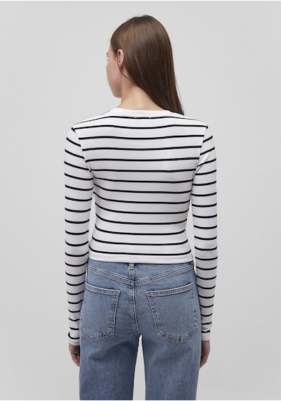Mavi - 2li Uzun Kollu Crop Basic Tişört 1613021-900 Siyah