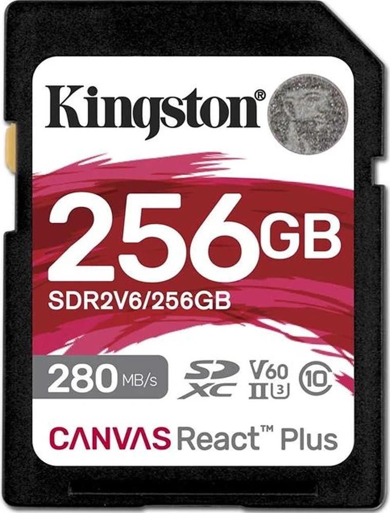 Kingston Sdr2v6-256gb Canvas React Plus Sdxc Uhs-ıı 280r-150w U3 V60 For Full Hd-4k Sd Hafıza Kartı
