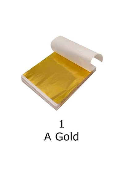 Varak Kaplama Yaprak Metalik Folyo İmitasyon 9x9cm 10lu Paket 1 A Gold R5799f-1 Karışık