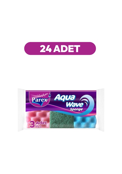 Aquawave 3'lü Bulaşık Süngeri 24'lü Paket