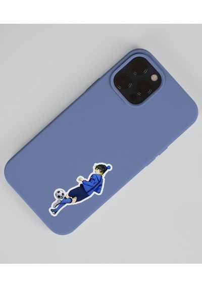 Bluelock-meguru Bachira-parlak Kağıt -2li Sticker Set-telefon Süsleme Blue Lock Beyaz