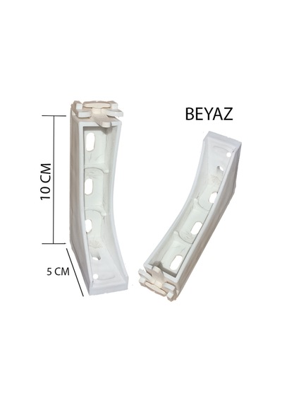 Perdemix Dekoratif Ray Montaj Aparatı Uzun Ayak 10 CM 4 Adet Beyaz