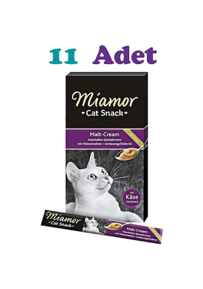 Miamor Cat Snack Malt Cream Peynirli Kedi Ödülü 11'li 6 x 15 G