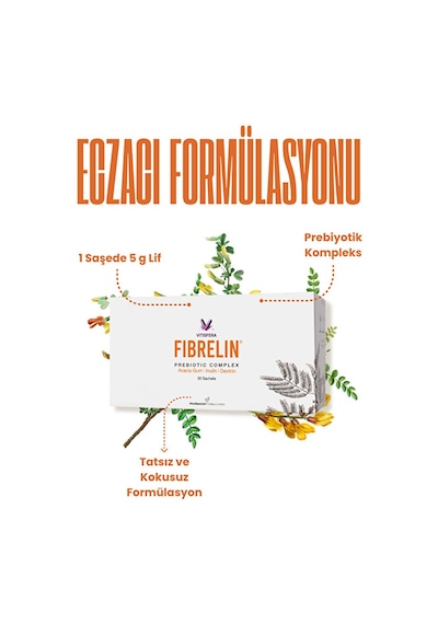 Vitisfera Fibrelin Akasya Gamı - Inülin - Dirençli Dekstrin Içeren Prebiyotik Kompleks 30 Saşe Vitisfera Fibrelin Akasya Gamı - Inülin - Dirençli Dekstrin Içeren Prebiyotik Kompleks 30 Saşe
