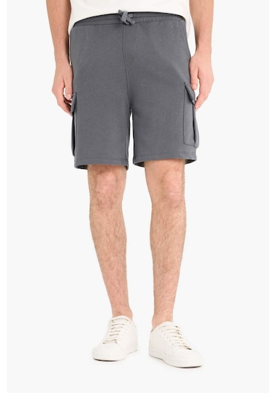 DeFacto Regular Fit Beli Bağcıklı Kargo Cepli Şort D9494AX25SMAR104
