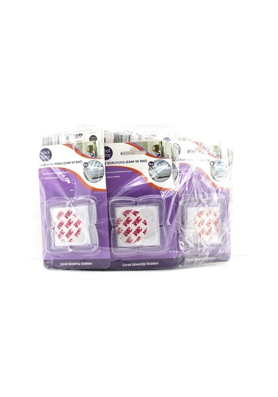 İdeal Baby Ide-05 Köşe Koruyucu 4 Adet Çocuk Emniyet Cam Raf - 24'li Paket Diğer