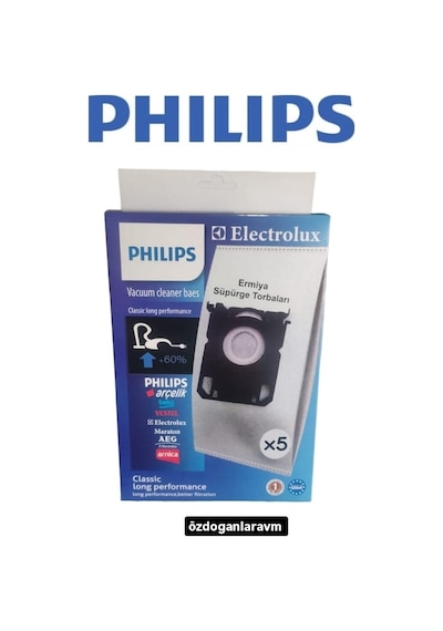 Philips Uyumlu Fc 8371 Performer Compact Toz Torbası 4 Adet