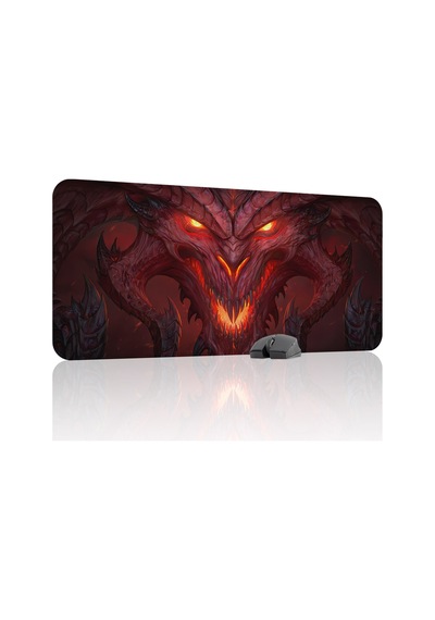 Diablo Kaymaz Dikişli Kauçuk Oyuncu Mousepad V2 - 90x40 Xxl Gaming Mouse Pad Fare Altlığı