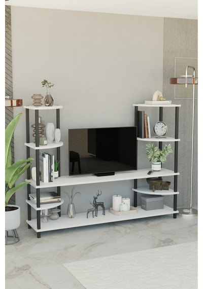 Neoline 150 Cm Tv Ünitesi Çok Raflı Modern Tv Sehpası - Beyaz Beyaz Neoline 150 Cm Tv Ünitesi Çok Raflı Modern Tv Sehpası - Beyaz Beyaz