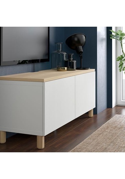Ikea Bestå Üst Panel, Meşe Kaplama, 120x42 Cm