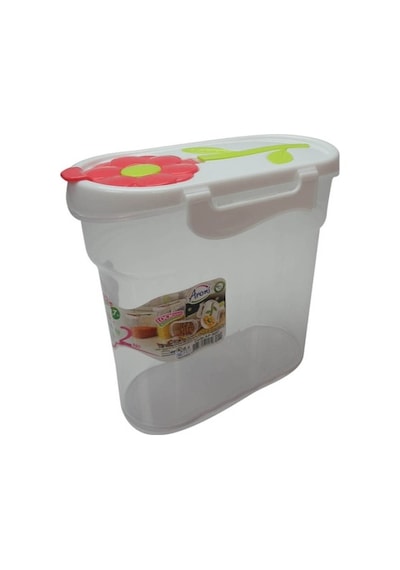 1.7 Litre Plastik Gıda Erzak Saklama Kabı Papatya Kapaklı Çok Renkli 80444658