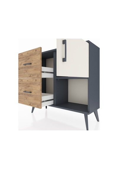 Arges Şifonyer Tek Raflı 2 Çekmeceli Tek Kapaklı 88x30x80 Antrasit-aytaşı/çam Aytaşı/çam Arges Şifonyer Tek Raflı 2 Çekmeceli Tek Kapaklı 88x30x80 Antrasit-aytaşı/çam Aytaşı/çam