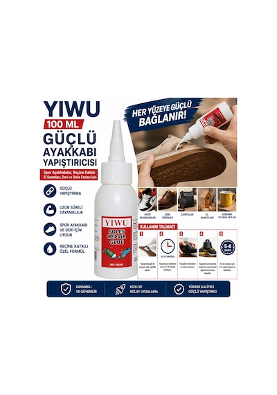 Yıwu 100 Ml Güçlü Ayakkabı Yapıştırıcısı-deri Ayakkabılar, Reçine Katkılı El Sanatları, Deri